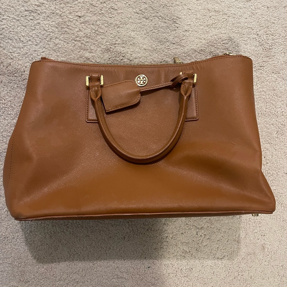 Tory Burch camel tote